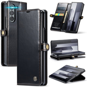 Casekis Luxury Flip Leather Card Slots Phone Case for Galaxy Z Fold 6 5G