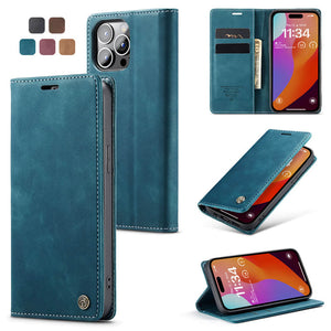 Casekis Retro Wallet Case For iPhone 15 Pro