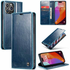 CASEKIS Luxury Flip Leather Phone Case for iPhone 15 Pro Max