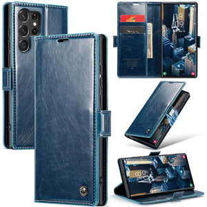 CASEKIS Luxury Flip Leather Phone Case for Galaxy S23 Ultra 5G