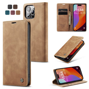 Casekis Retro Wallet Case For iPhone 15 Pro