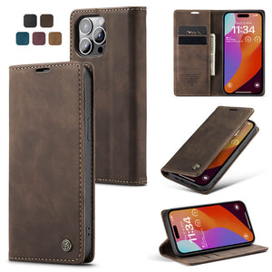 Casekis Retro Wallet Case For iPhone 15 Pro