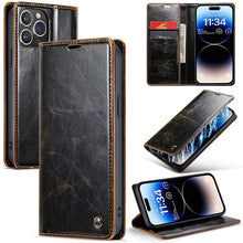 Load image into Gallery viewer, CASEKIS Luxury Flip Leather Phone Case for iPhone 14 Pro Max
