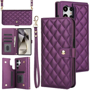 Casekis Crossbody RFID Wallet Phone Case Dark Purple