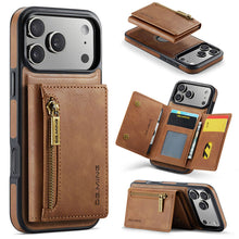 Lade das Bild in den Galerie-Viewer, Casekis RFID Magnetic Detachable Leather Wallet Phone Case Brown
