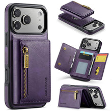 Lade das Bild in den Galerie-Viewer, Casekis RFID Magnetic Detachable Leather Wallet Phone Case Purple
