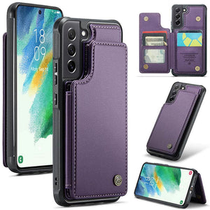 Casekis RFID Cardholder Wallet Phone Case For Galaxy S21 FE 5G