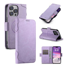Load image into Gallery viewer, Casekis Leather Wallet Phone Case compatible with MagSafe Purple
