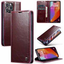 Load image into Gallery viewer, CASEKIS Luxury Flip Leather Phone Case for iPhone 15 Pro Max
