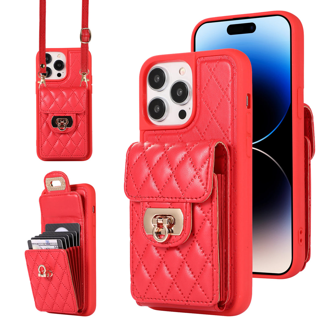 Casekis Crossbody Cardholder Phone Case Red