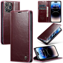 Load image into Gallery viewer, CASEKIS Luxury Flip Leather Phone Case for iPhone 14 Pro Max
