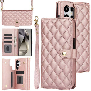 Casekis Crossbody RFID Wallet Phone Case Rose Gold