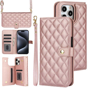 Casekis Crossbody RFID Wallet Phone Case Rose Gold