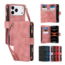 Load image into Gallery viewer, Casekis Crossbody 9 Card Holder Phone Case Rose Gold
