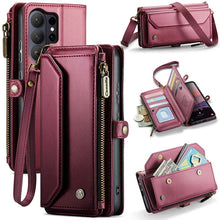 Lade das Bild in den Galerie-Viewer, Casekis Cardholer Zipper Wallet Crossbody Phone Case Red
