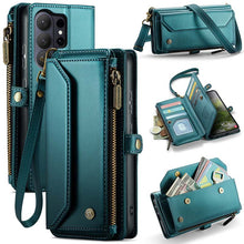 Load image into Gallery viewer, Casekis Cardholer Zipper Wallet Crossbody Phone Case Green
