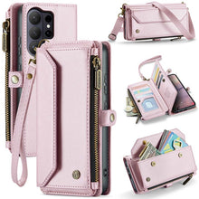 Lade das Bild in den Galerie-Viewer, Casekis Cardholer Zipper Wallet Crossbody Phone Case Pink
