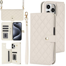 Load image into Gallery viewer, Casekis Crossbody RFID Wallet Phone Case White
