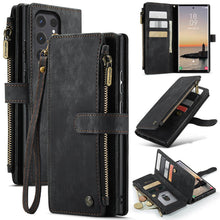 Load image into Gallery viewer, Casekis Leather Zipper Phone Case Black
