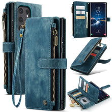 Lade das Bild in den Galerie-Viewer, Casekis Leather Zipper Phone Case Blue
