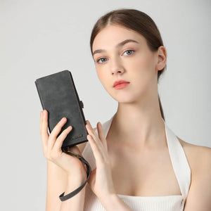 Apple iPhone Cardholder Wrist Leather Phone Case - Casekis