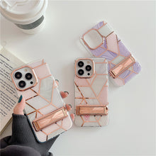 Load image into Gallery viewer, Casekis Fashion marble pattern stand phone case
