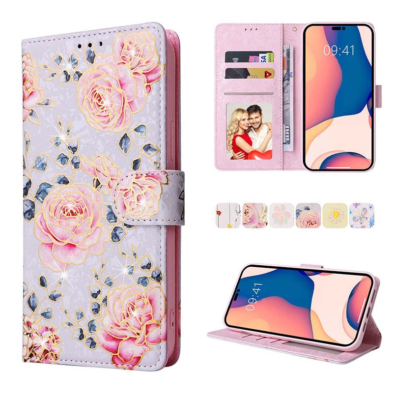 Casekis Pastoral Flowers RFID Phone Case Pastoral Rose