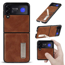 Load image into Gallery viewer, Casekis Kickstand Leather Case for Galaxy Z Flip 3 5G
