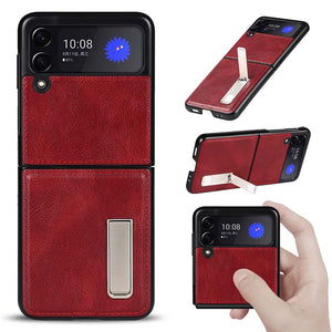 Casekis Kickstand Leather Case for Galaxy Z Flip 3 5G