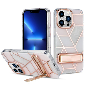 Casekis Fashion marble pattern stand phone case