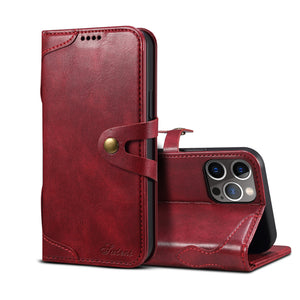 Casekis Flip Leather Phone Case Red
