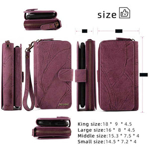 Multifunctional Zipper Wallet Detachable Card Case For Samsung Galaxy S20 FE - Casekis