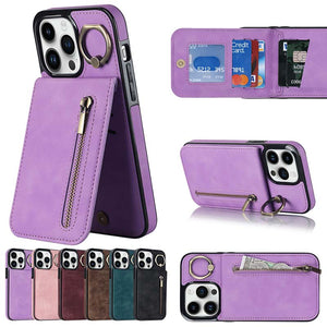Casekis Card Holder Ring Phone Case Purple