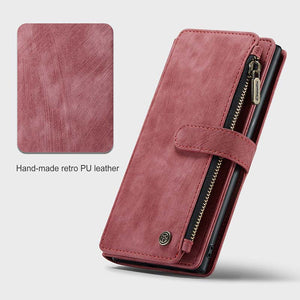 Casekis Leather Zipper Phone Case For Galaxy Note 10 Plus