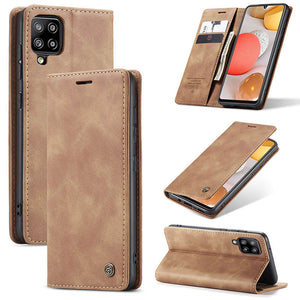 Casekis 2021 New Retro Wallet Case For Samsung Galaxy A12 - Casekis