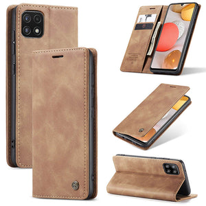 Casekis Retro Wallet Case For Galaxy A22 5G