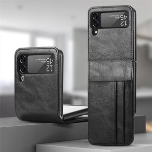 Casekis Folding Multi-card Leather Case for Galaxy Z Flip 4 5G