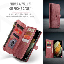 Load image into Gallery viewer, Casekis Leather Zipper Phone Case For Galaxy S21 Ultra 5G
