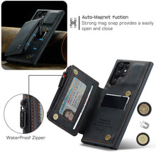 Load image into Gallery viewer, Casekis Zipper Cardholder Wallet Phone Case Black

