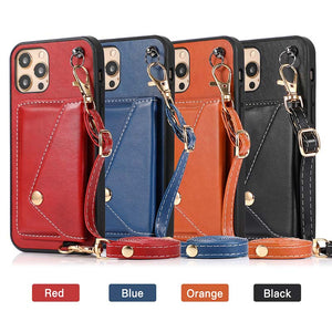 Casekis Wallet Phone Case Crossbody Leather Phone Case For iPhone