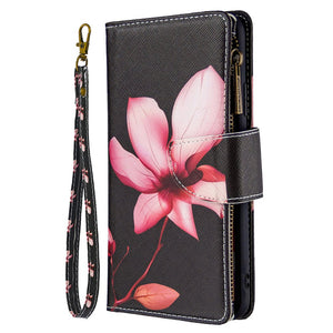 Luxury Large Capacity Painted Zipper Leather Case for Galaxy S Series