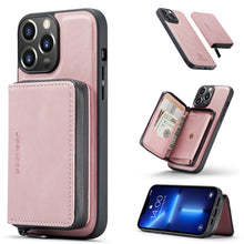 Load image into Gallery viewer, Casekis Magnetic Zipper Cardholder Phone Case Pink
