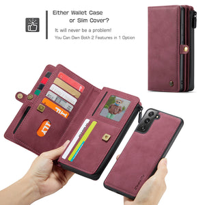 Casekis Large Capacity Cardholder Phone Case Red