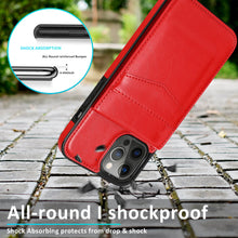 Load image into Gallery viewer, Casekis Bracket Card Slot Phone Case Red
