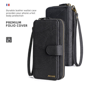 Casekis Zipper Wallet Detachable Phone Case Black