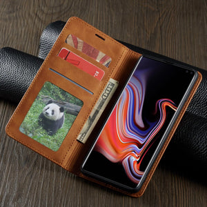 Luxury Leather Flip Wallet Case Cover For Samsung - Casekis