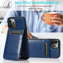 Load image into Gallery viewer, Casekis Bracket Card Slot Phone Case Blue
