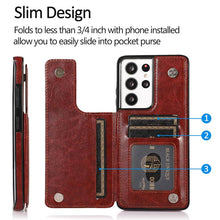 Load image into Gallery viewer, Casekis Cardholder Leather Wallet Phone Case For Galaxy
