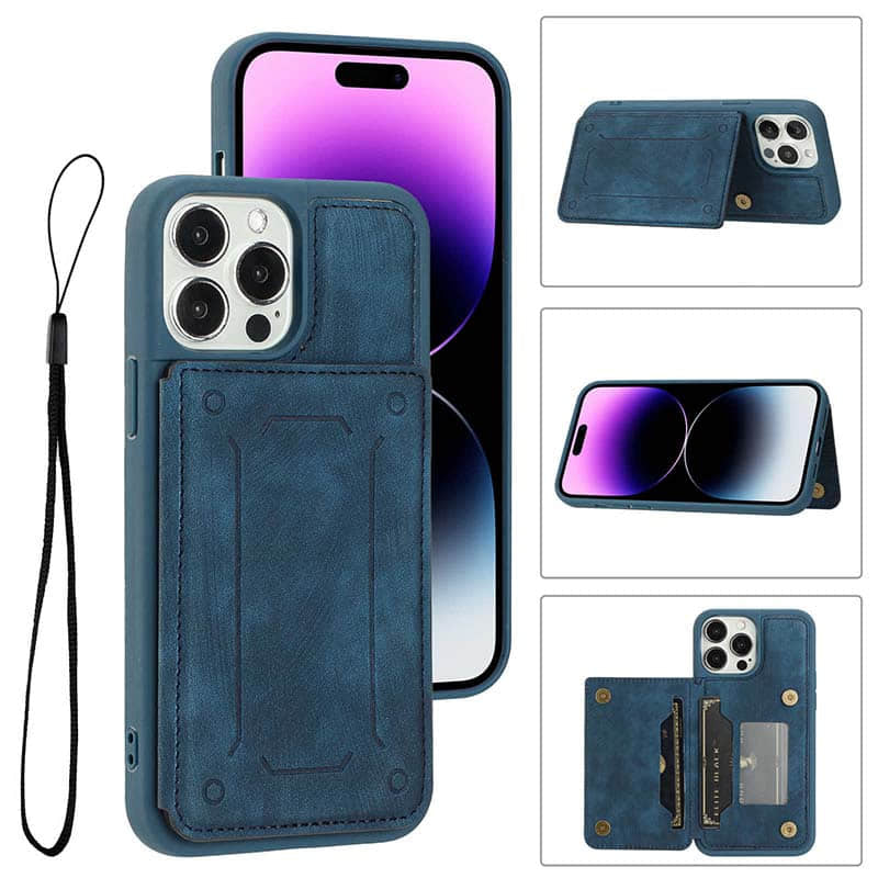 Casekis Magnetic Cardholder Phone Case Blue