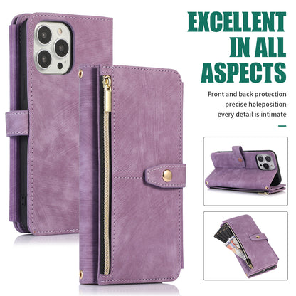Casekis Crossbody Zipper Wallet Phone Case Purple